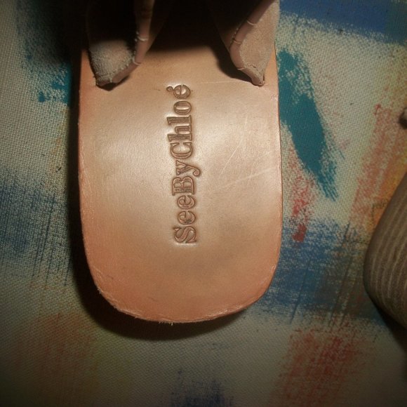 See by Chloe Edna Beige-Suede Studded Gladiator Sandals - Picture 11 of 14